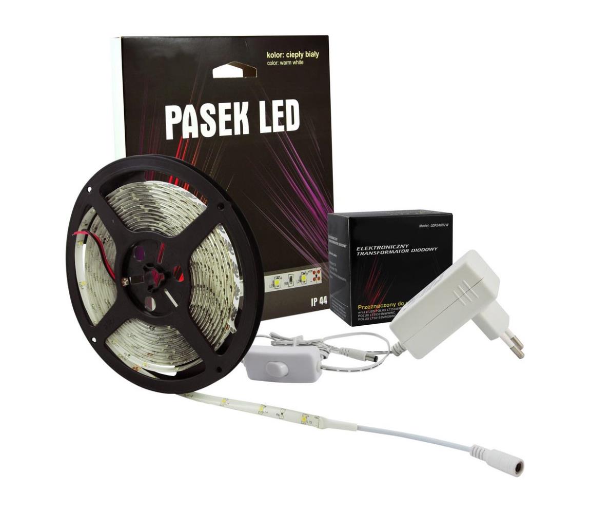 Polux LED pásek 5m LED/8,5W/24V IP44 3000K SA1610
