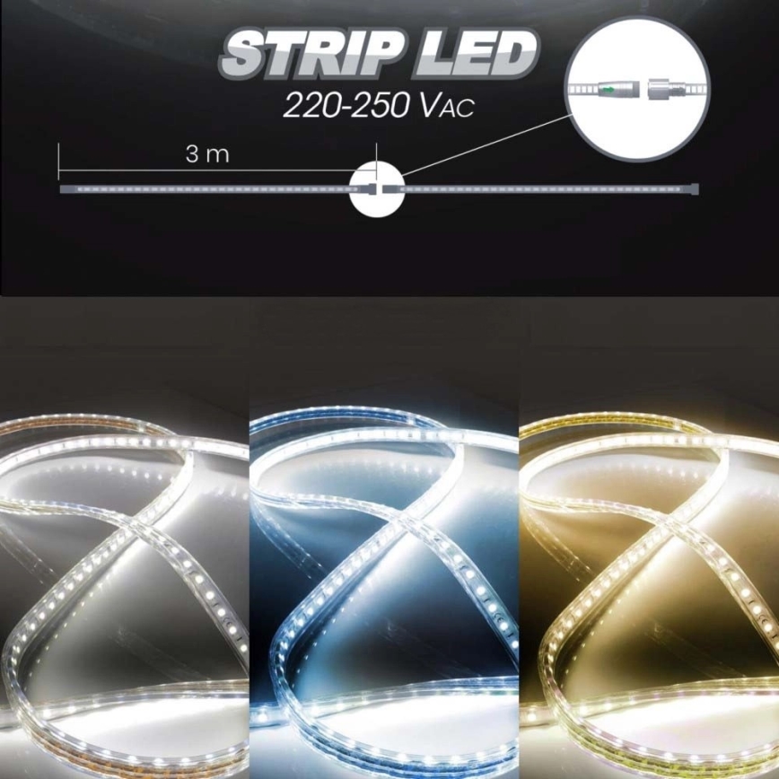 LED Pásek EASY CONNECT LED/14,4W/230V 3m IP67 modrá