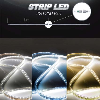 LED Pásek EASY CONNECT LED/14,4W/230V 3m IP67 studená bílá