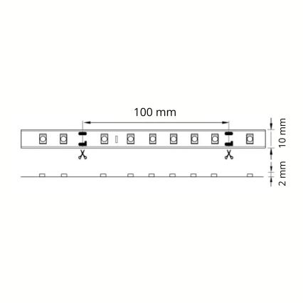 LED Pásek koupelnový 5m 28W/12V IP65 6500K