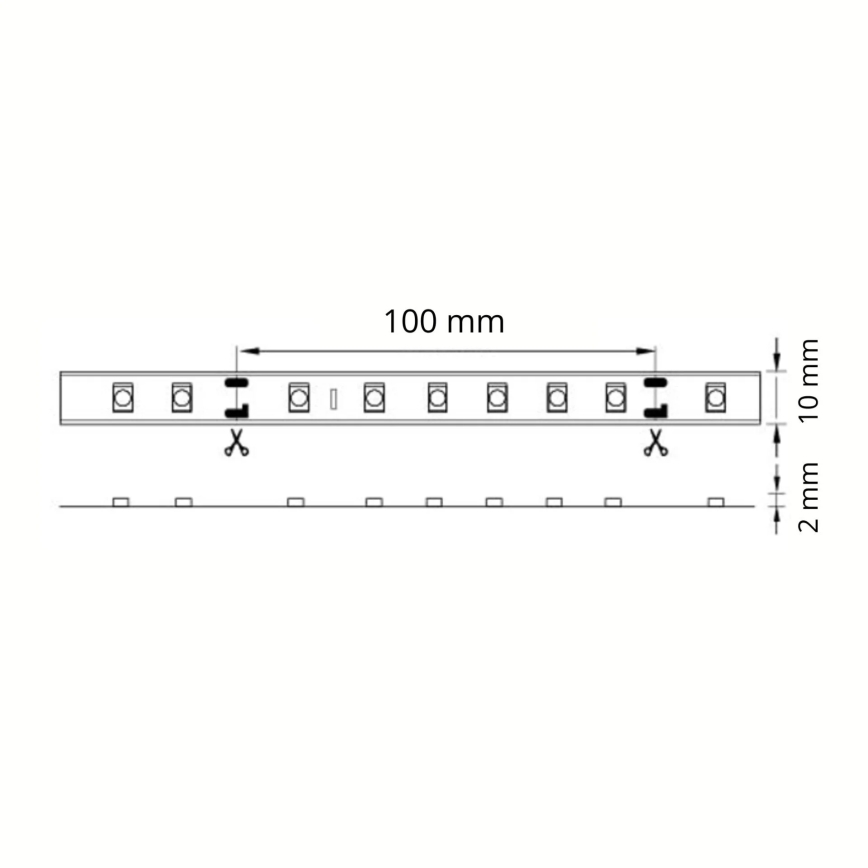 LED Pásek koupelnový 5m 28W/12V IP65 6500K