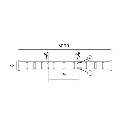 LED Pásek LED/50W/12V 5 m 4000K IP65