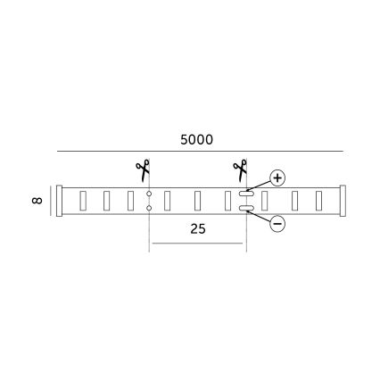 LED Pásek LED/50W/12V 5 m 6500K