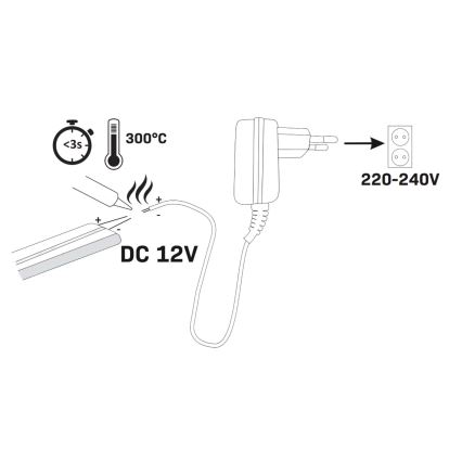 LED Pásek NEON 2 m LED/17W/12V 4000K IP65