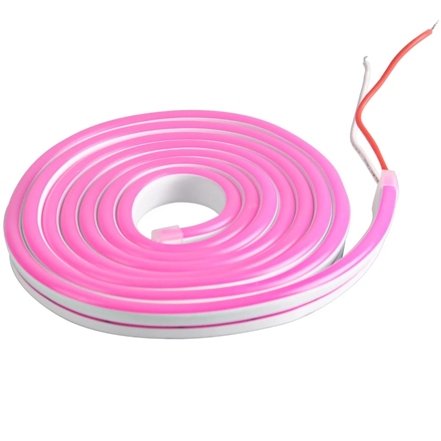 LED Pásek NEON 2 m LED/17W/12V IP65 růžová