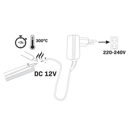 LED Pásek NEON 2 m LED/17W/12V IP65 růžová