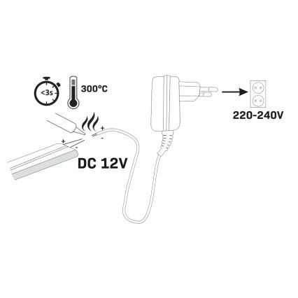 LED Pásek NEON 5 m LED/27W/12V 4000K IP65