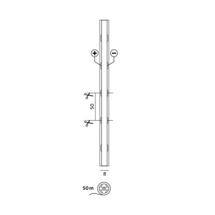 LED Pásek TRAMO LED/5W/24V 50 m 4000K