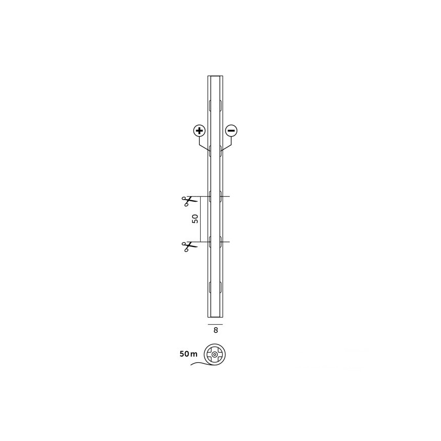 LED Pásek TRAMO LED/5W/24V 50 m 4000K