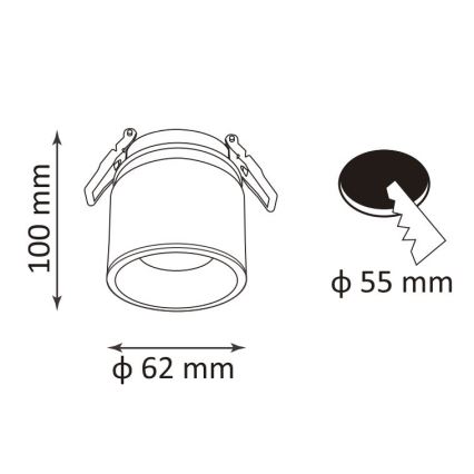 LED Podhledové bodové svítidlo HARON 1xLED/10W/230V bílá