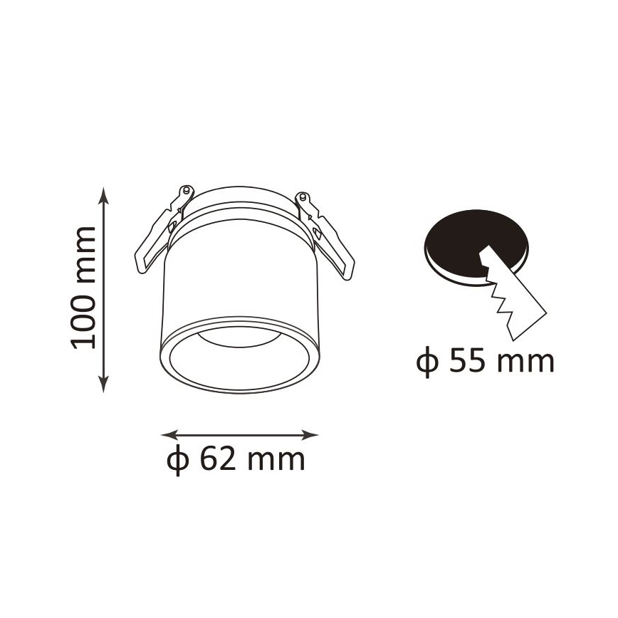 LED Podhledové bodové svítidlo HARON 1xLED/10W/230V bílá