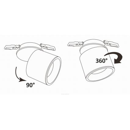 LED Podhledové bodové svítidlo HARON 1xLED/10W/230V černá