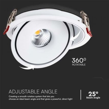 LED Podhledové bodové svítidlo LED/20W/230V 3000/4000/6400K pr. 16,5 cm bílá