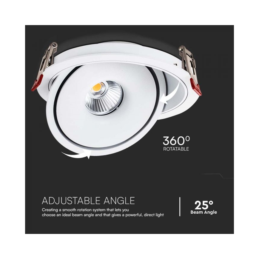 LED Podhledové bodové svítidlo LED/20W/230V 3000/4000/6400K pr. 16,5 cm bílá