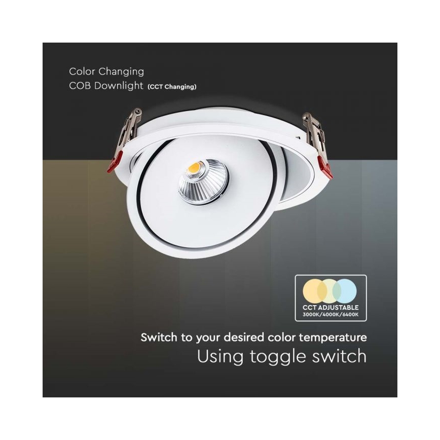 LED Podhledové bodové svítidlo LED/20W/230V 3000/4000/6400K pr. 16,5 cm bílá