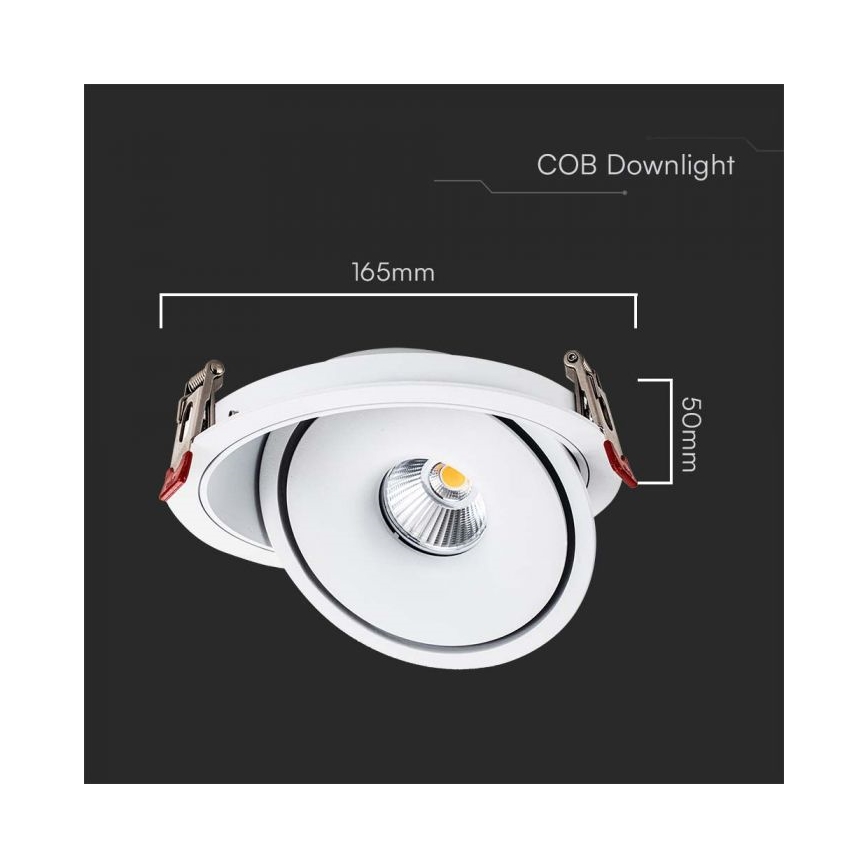 LED Podhledové bodové svítidlo LED/20W/230V 3000/4000/6400K pr. 16,5 cm bílá