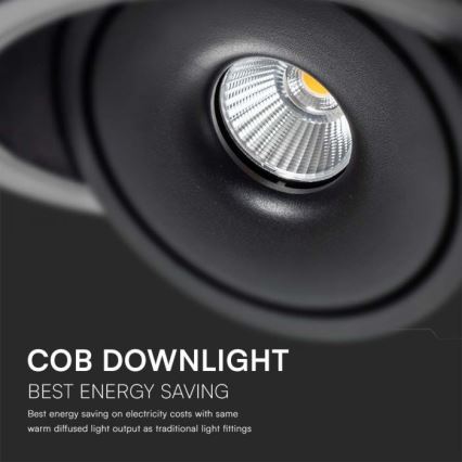 LED Podhledové bodové svítidlo LED/20W/230V 3000/4000/6400K pr. 16,5 cm černá