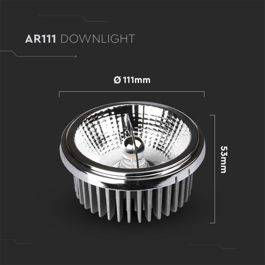 LED Podhledové bodové svítidlo LED/20W/230V 6400K 40°/20° pr. 11 cm lesklý chrom