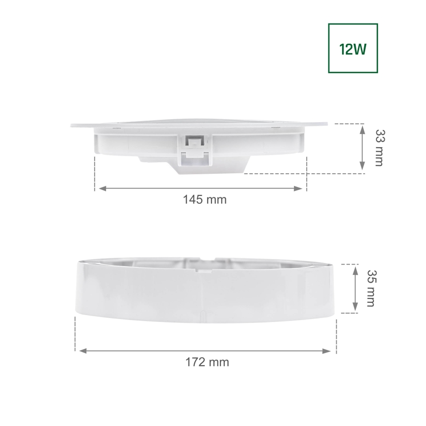 LED Podhledové svítidlo ALGINE 2v1 LED/12W/230V 3000K