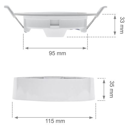 LED Podhledové svítidlo ALGINE 2v1 LED/6W/230V 4000K