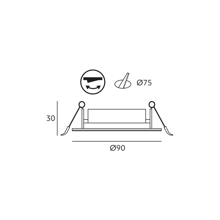 LED Podhledové svítidlo BRINO LED/3/5/7W/230V 3000/4000/6500K bílá