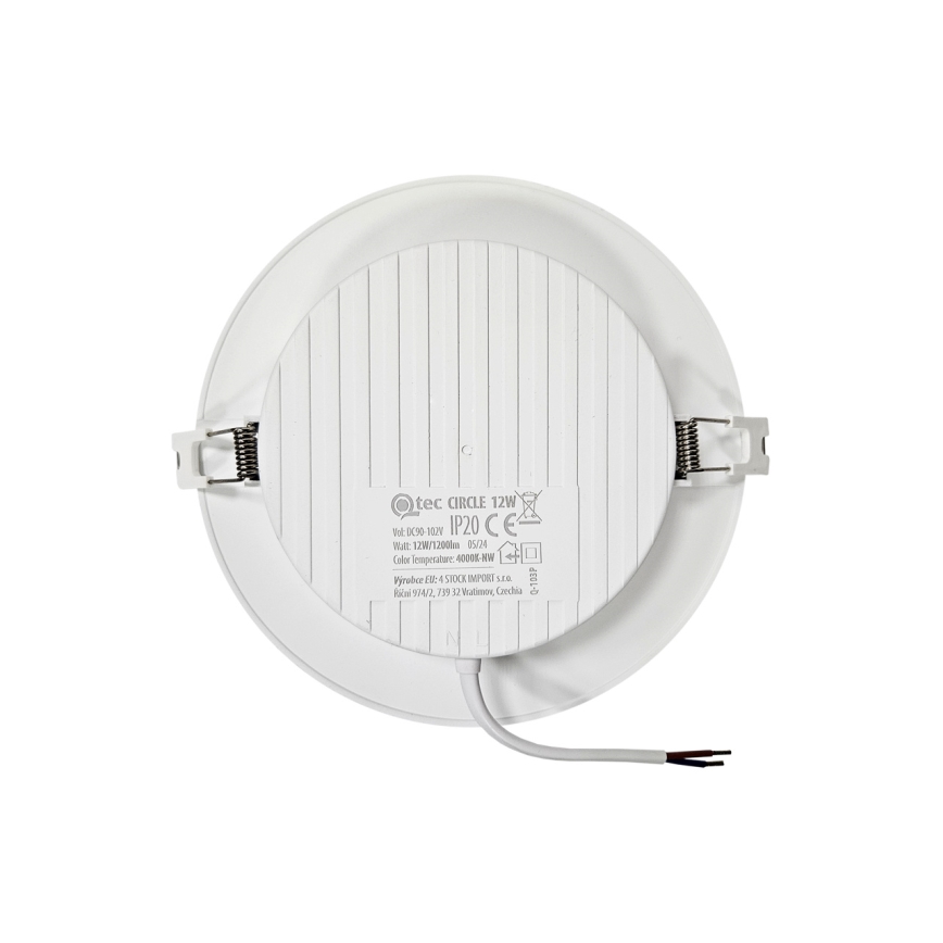 LED Podhledové svítidlo CIRCLE LED/12W/230V 4000K pr. 17 cm bílá