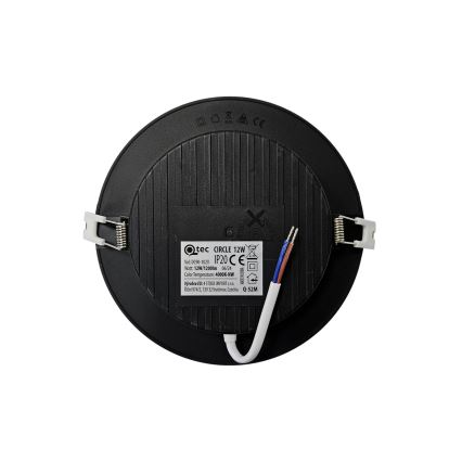 LED Podhledové svítidlo CIRCLE LED/12W/230V 4000K pr. 17 cm černá