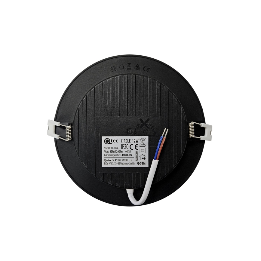 LED Podhledové svítidlo CIRCLE LED/12W/230V 4000K pr. 17 cm černá