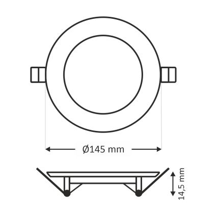 LED Podhledové svítidlo CIRCLE LED/9W/230V 6500K pr. 14,5 cm bílá