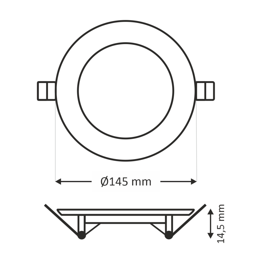 LED Podhledové svítidlo CIRCLE LED/9W/230V 6500K pr. 14,5 cm bílá