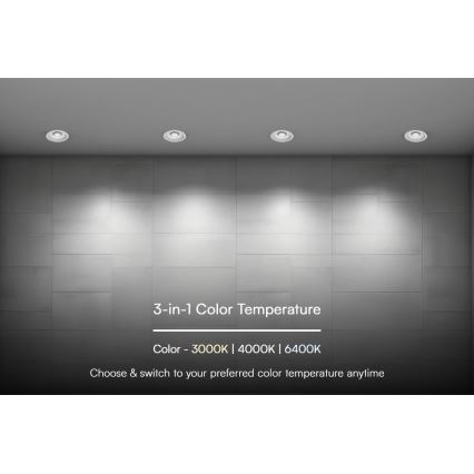 LED Podhledové svítidlo LED/12W/230V 3000/4000/6400K ø 8,6 cm bílá