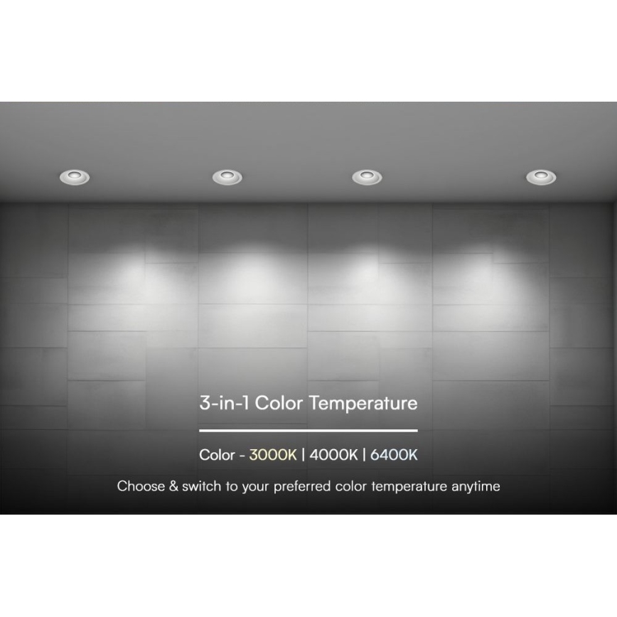 LED Podhledové svítidlo LED/12W/230V 3000/4000/6400K ø 8,6 cm bílá