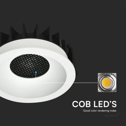 LED Podhledové svítidlo LED/12W/230V 3000/4000/6400K ø 8,6 cm bílá