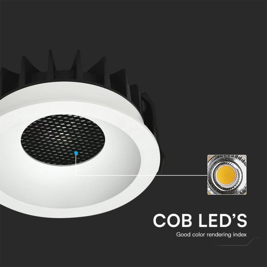 LED Podhledové svítidlo LED/12W/230V 3000/4000/6400K ø 8,6 cm bílá