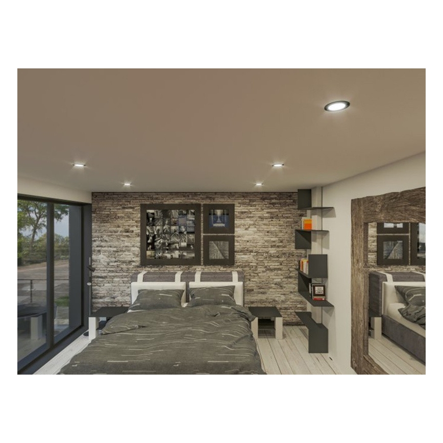 LED Podhledové svítidlo LED/18W/230V 3000K pr. 11,5 cm černá