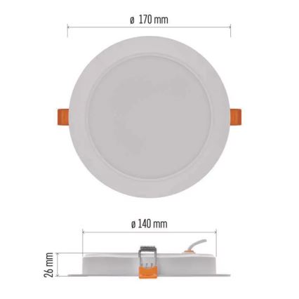 LED Podhledové svítidlo LED/18W/230V pr. 17 cm bílá