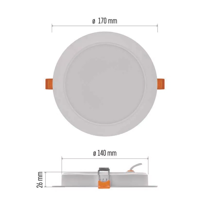 LED Podhledové svítidlo LED/18W/230V pr. 17 cm bílá
