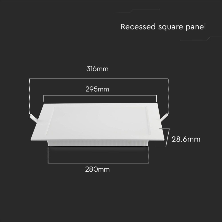 LED Podhledové svítidlo LED/24W/230V 29,5x29,5 cm 4000K bílá