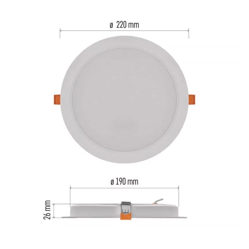 LED Podhledové svítidlo LED/24W/230V pr. 22 cm bílá