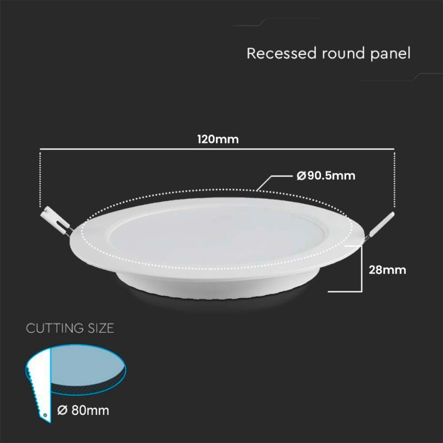 LED Podhledové svítidlo LED/3W/230V pr. 9,5 cm 4000K bílá