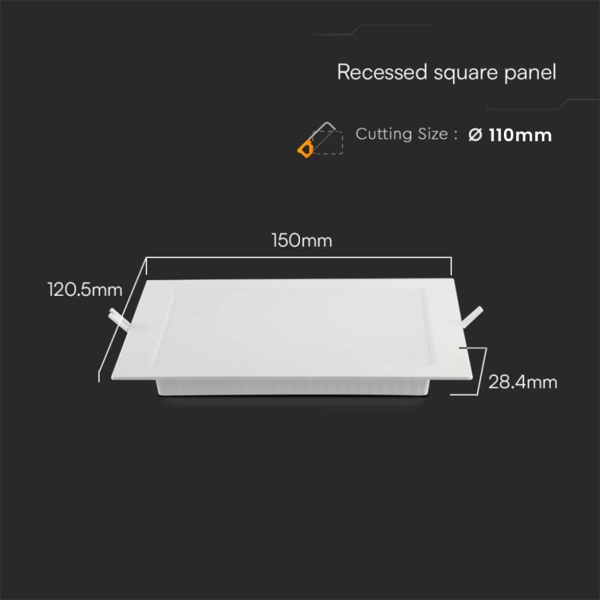 LED Podhledové svítidlo LED/6W/230V 12x12 cm 6500K bílá