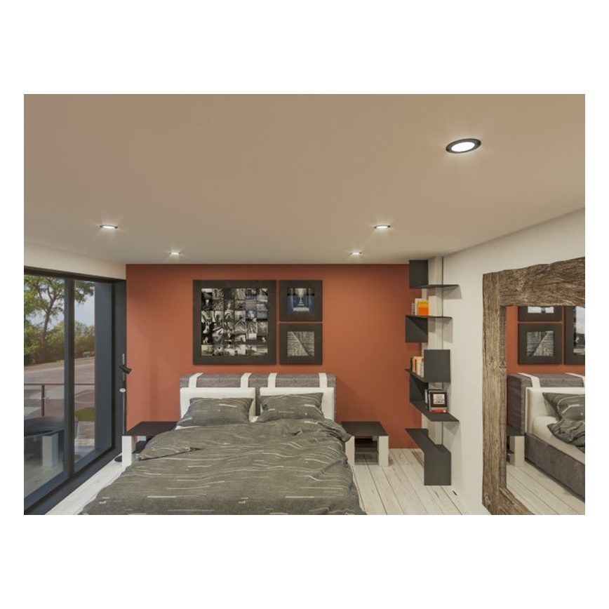 LED Podhledové svítidlo LED/6W/230V 3000K pr. 8,5 cm černá