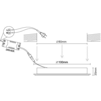 LED Podhledové svítidlo LED/7,5W/230V 4000K černá