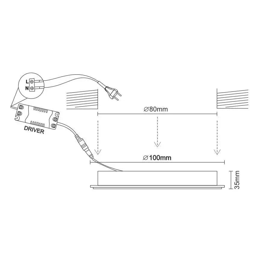 LED Podhledové svítidlo LED/7,5W/230V 4000K černá