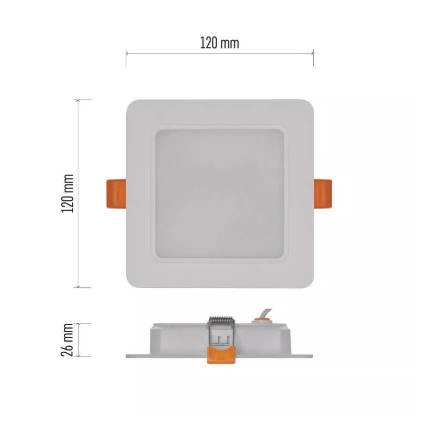 LED Podhledové svítidlo LED/9W/230V 12x12 cm bílá