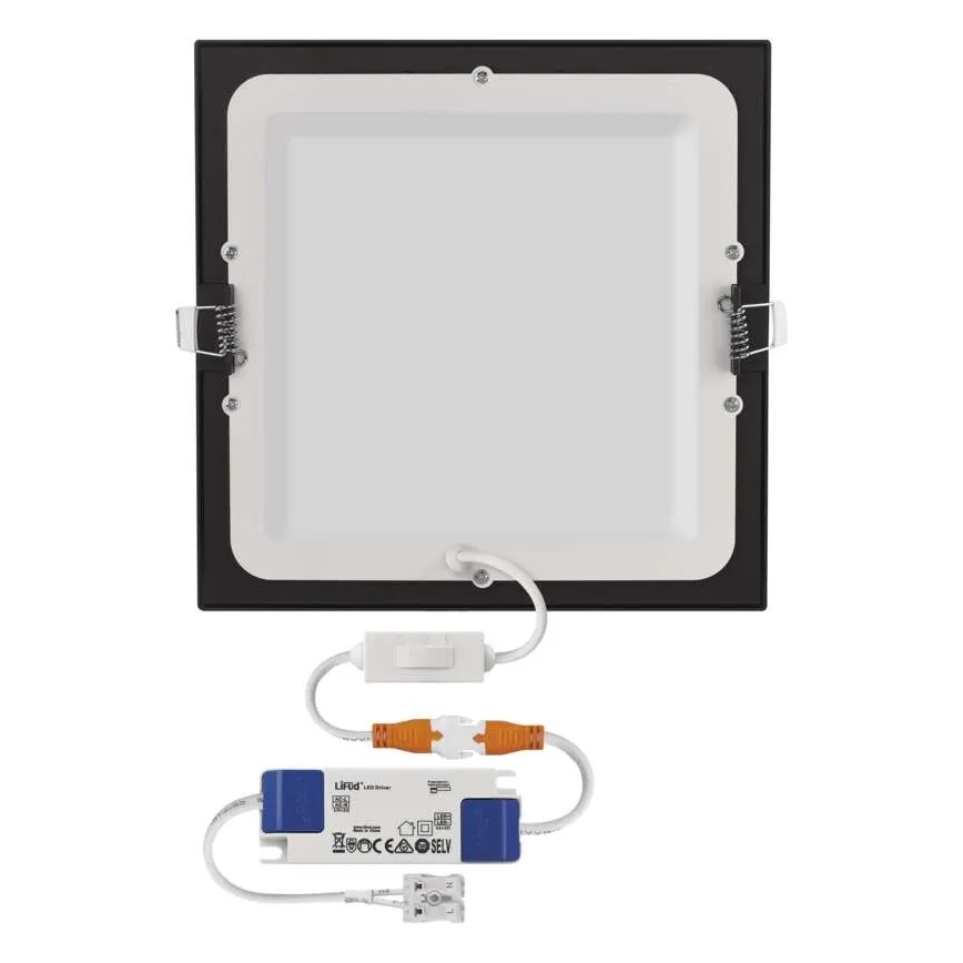 LED Podhledové svítidlo NEXXO LED/18W/230V 3000/3500/4000K černá 22,5 x 22,5 cm