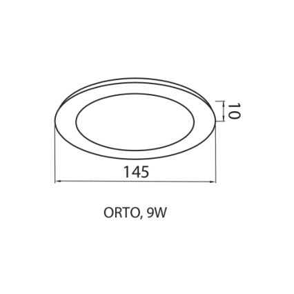 LED Podhledové svítidlo ORTO 1xLED/9W/230V 4000K 14,5 cm