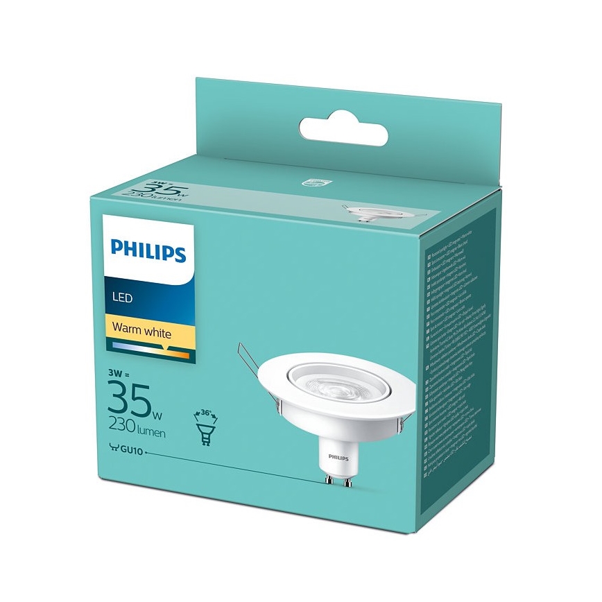 LED Podhledové svítidlo Philips 1xGU10/3W/230V 2700K