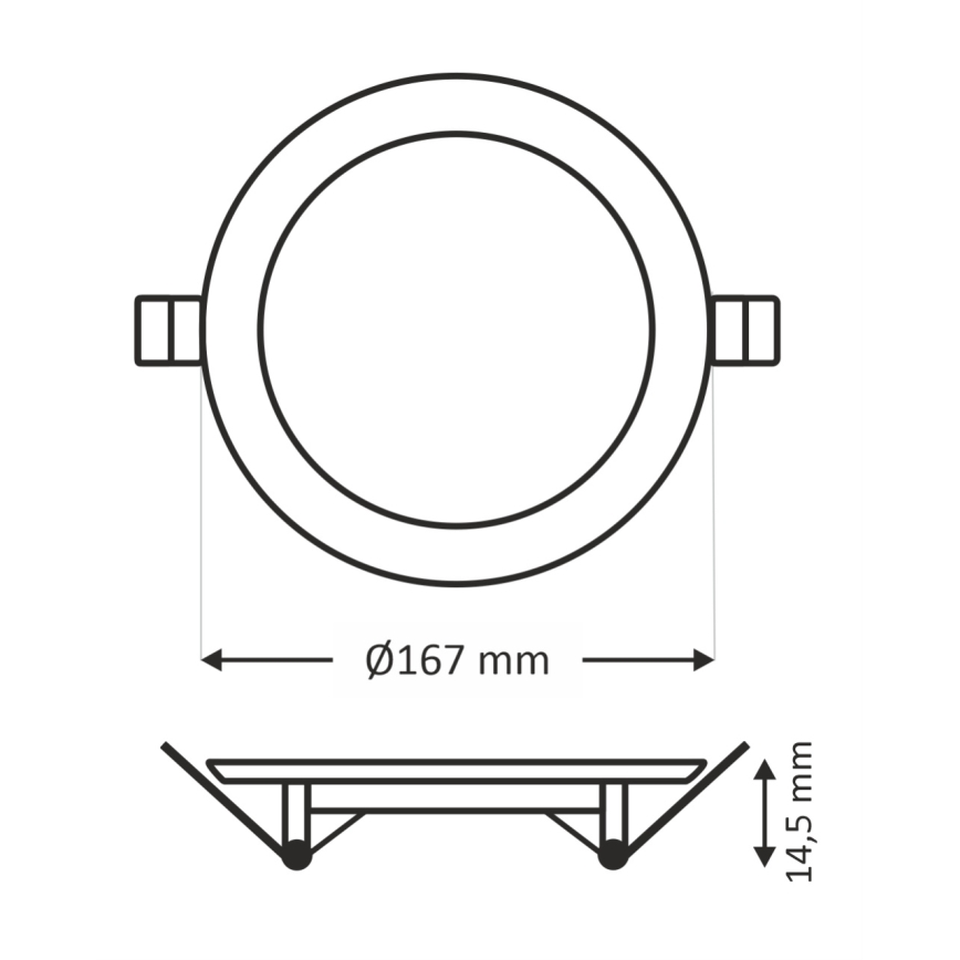 LED Podhledové svítidlo QTEC LED/12W/230V 6500K pr. 16,7 cm