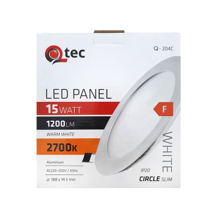 LED Podhledové svítidlo QTEC LED/15W/230V 2700K pr. 18,8 cm